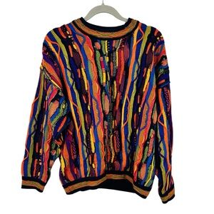 Limnos Australia Vintage 3D knit New wool Colorful Sweater sz S Unisex